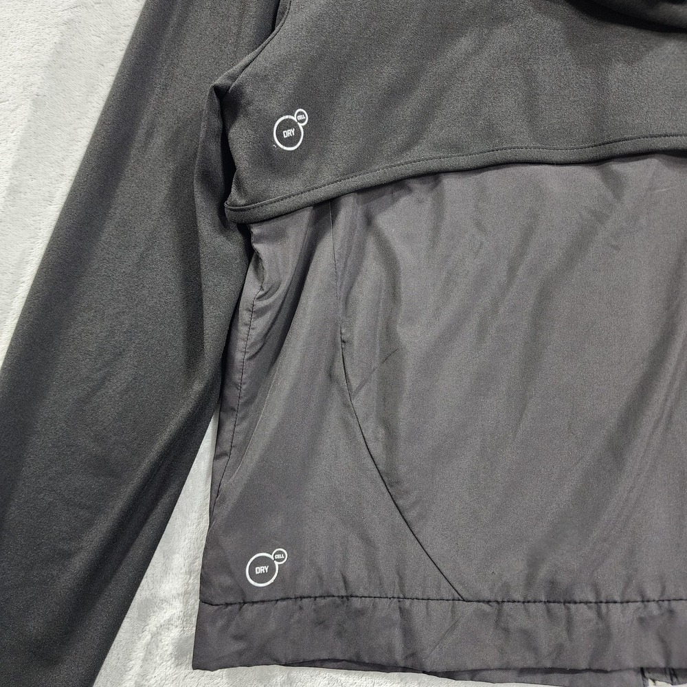Puma Jacket Womens L Black DryCELL Hooded Convertible Vest Full Zip Running - Picture 8 of 16